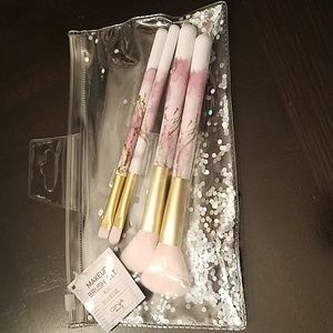 Marble Makeup Brush Set in Reusable Bag